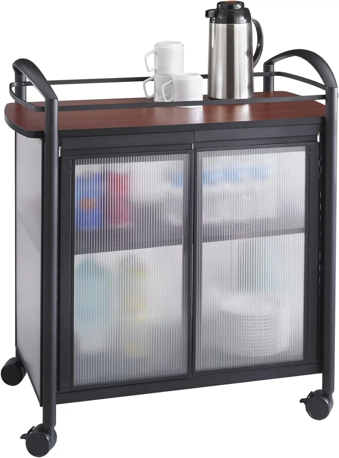 Refreshment Cart, Cherry Top, Black Frame