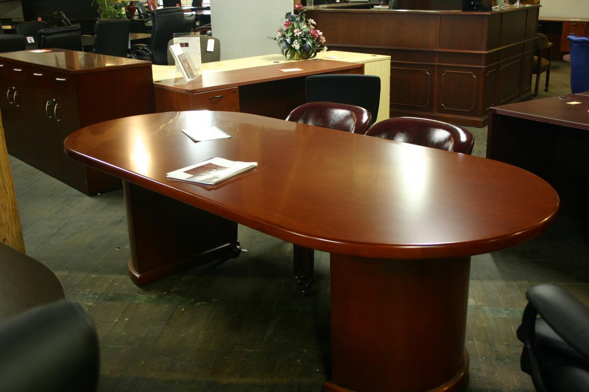 Lorell Chateau Series Mahogany Oval Conference Table