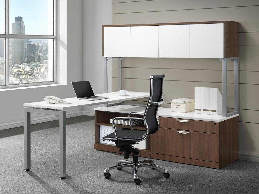 NDI PLT1 Floating Desk with Hutch