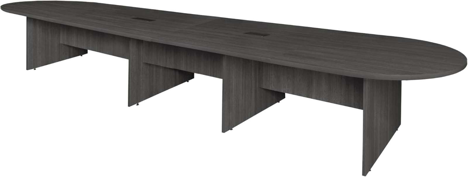 Regency Legacy Modular Conference Table with Tabletop Power & Data Ports, 216", Ash Grey