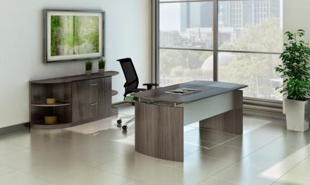 Mayline Medina Desk with Credenza