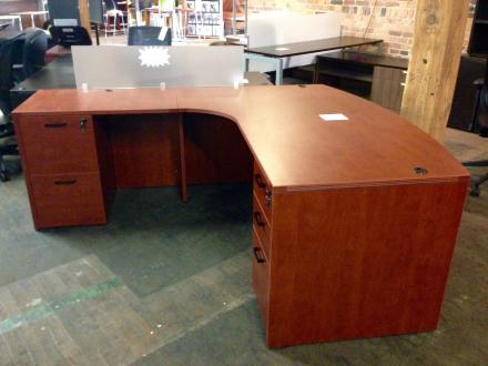 Cherryman Bow Front Inner Curve L Desk