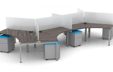 Clear Design Blade Series 120 Degree Workstations